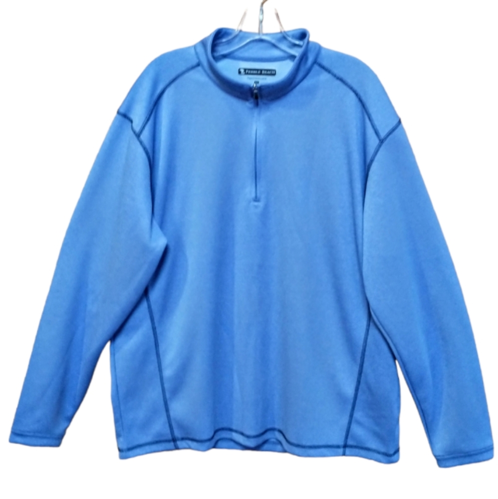 Men's Pebble Beach Performance Golf Pullover Periwinkle Blue